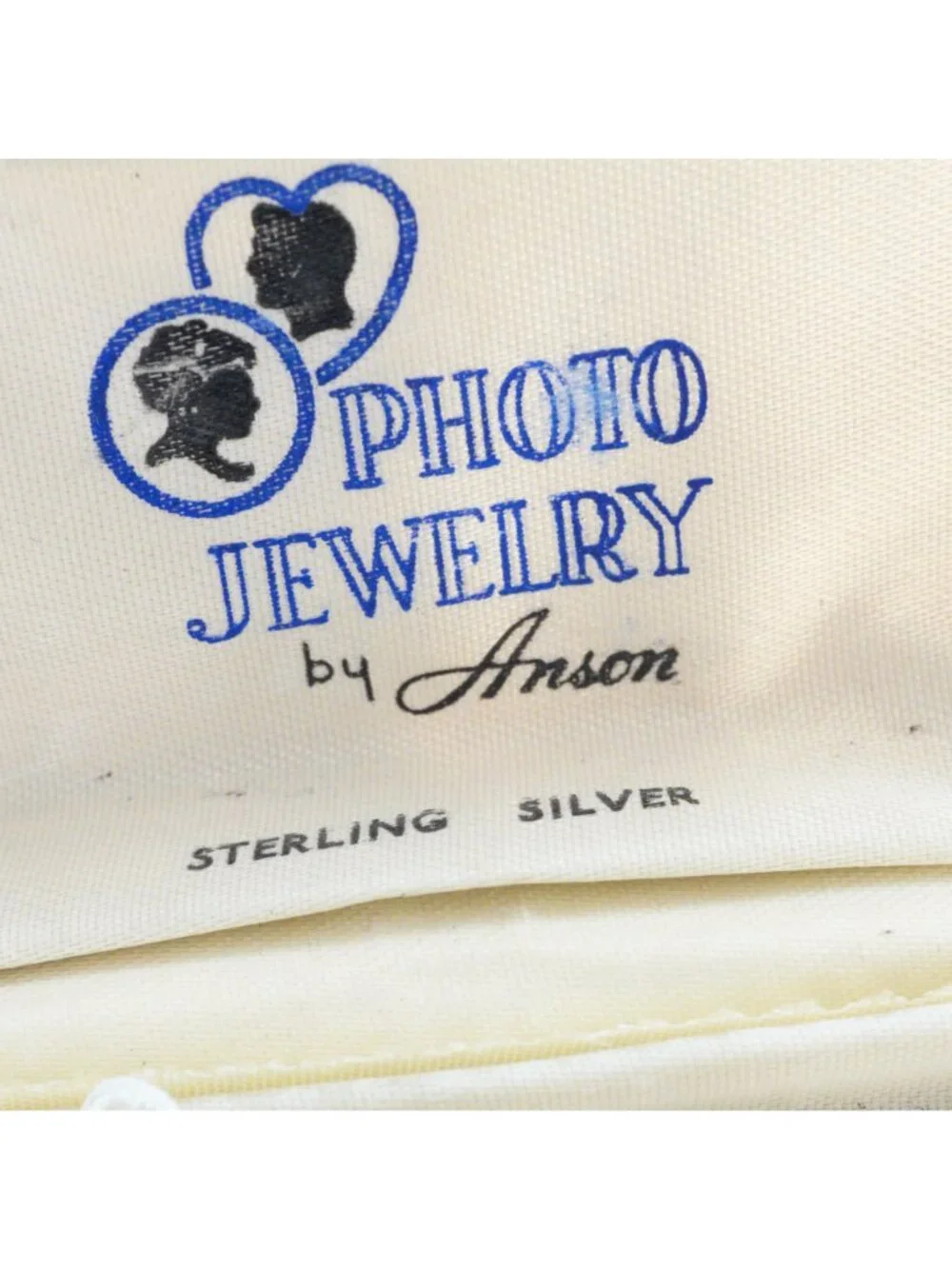 Vintage Anson Sterling Silver Photo Locket Tie Clip With Box